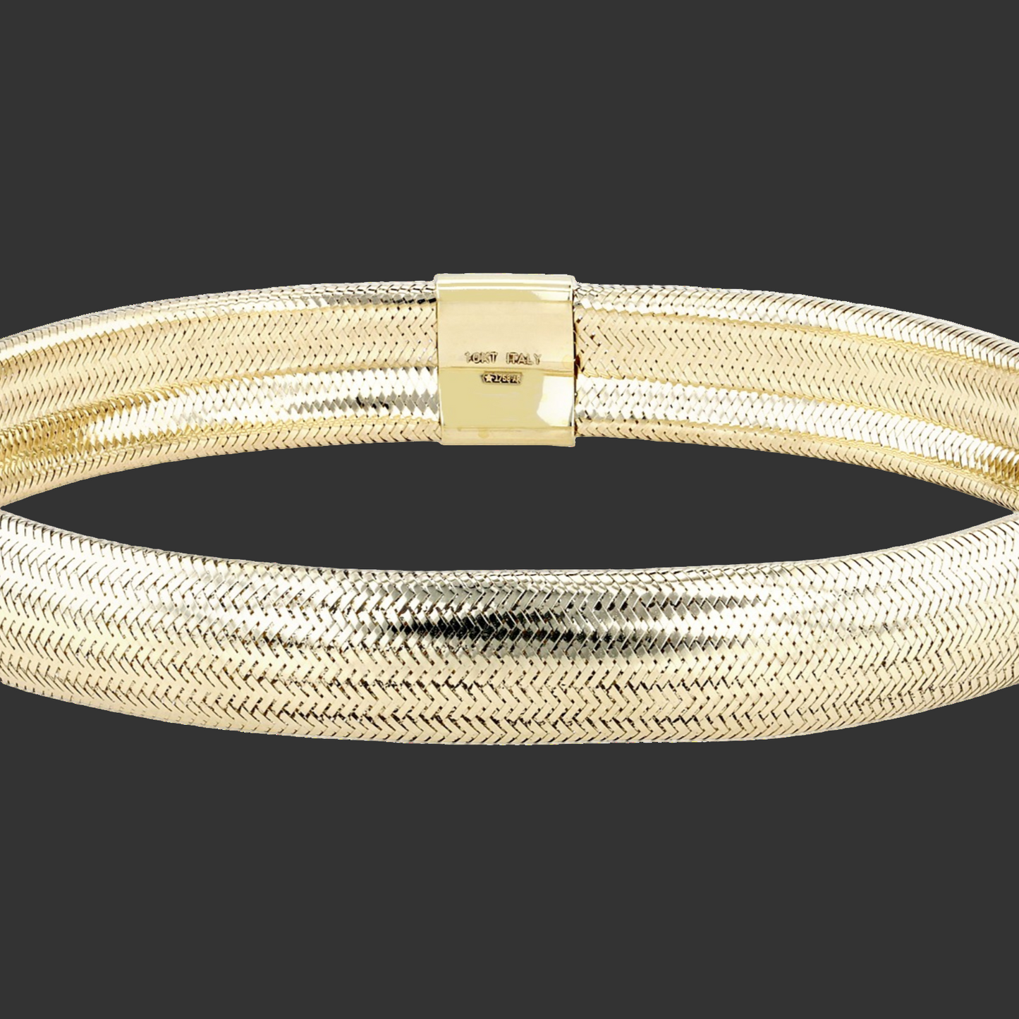 Italian 10K Yellow Gold Mesh Bracelet